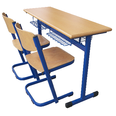 Double Student Desk in Blue