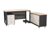  L-Shaped Executive Desk with File Cabinet